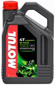 MOTUL 5100 4T (MA2) 10w30 4л (масло моторное) полусинтетика для 4-тактной мототехники